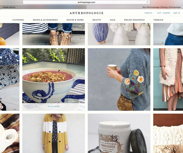 Anthropologie Kirsten and co