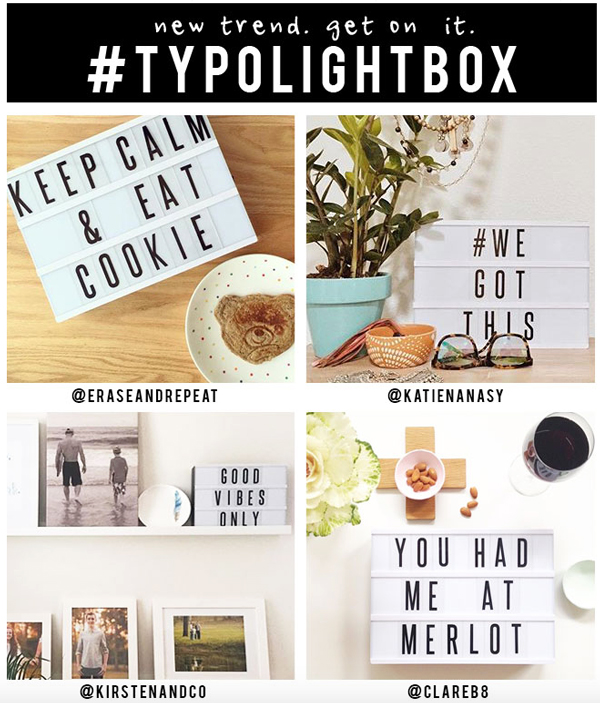 Typo Lightbox featuring Kirsten and co