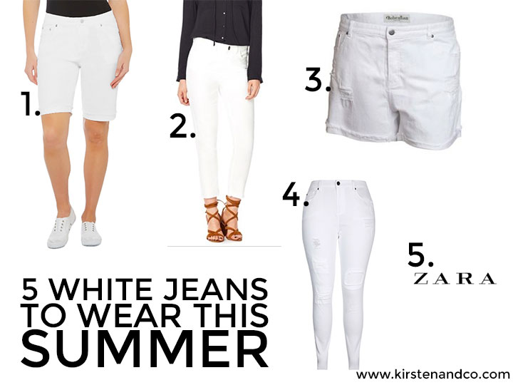 Finding the perfect pair of white jeans can be a bit of a battle. But don't worry because I am here to help. Here are 5 white jeans to wear this Summer. Featuring Suzanne Grae, Katies Fashion, Bohemian Traders, The Styling You Shop, City Chic and Zara www.kirstenandco.com Finding the perfect pair of white jeans can be a bit of a battle. But don't worry because I am here to help. Here are 5 white jeans to wear this Summer. Featuring Suzanne Grae, Katies Fashion, Bohemian Traders, The Styling You Shop, City Chic and Zara www.kirstenandco.com