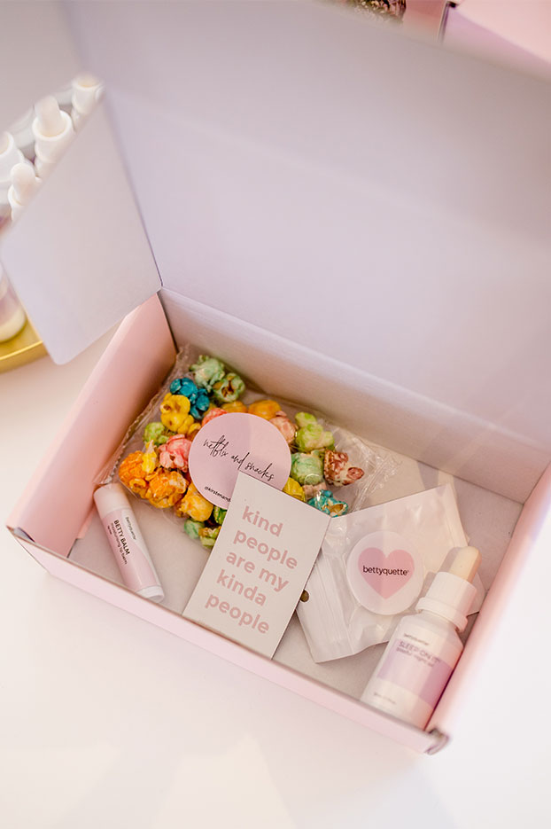 actual team meeting gift boxes